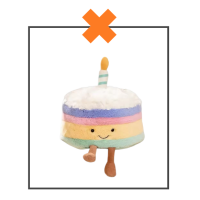 Kawaii knuffel taart met kaarsjes